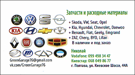 Автозапчастини до іномарок/витратні матеріали